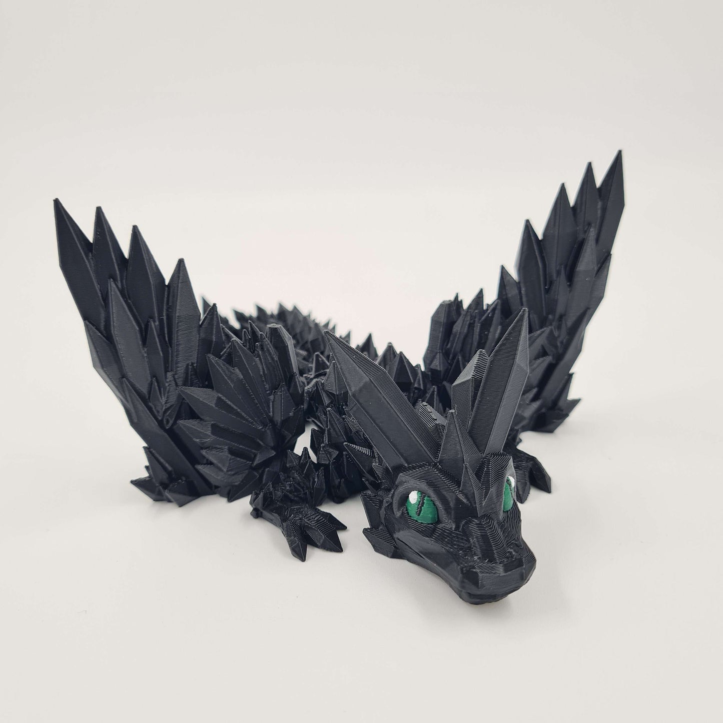 Black Crystal Wing Dragon Articulated Flexi