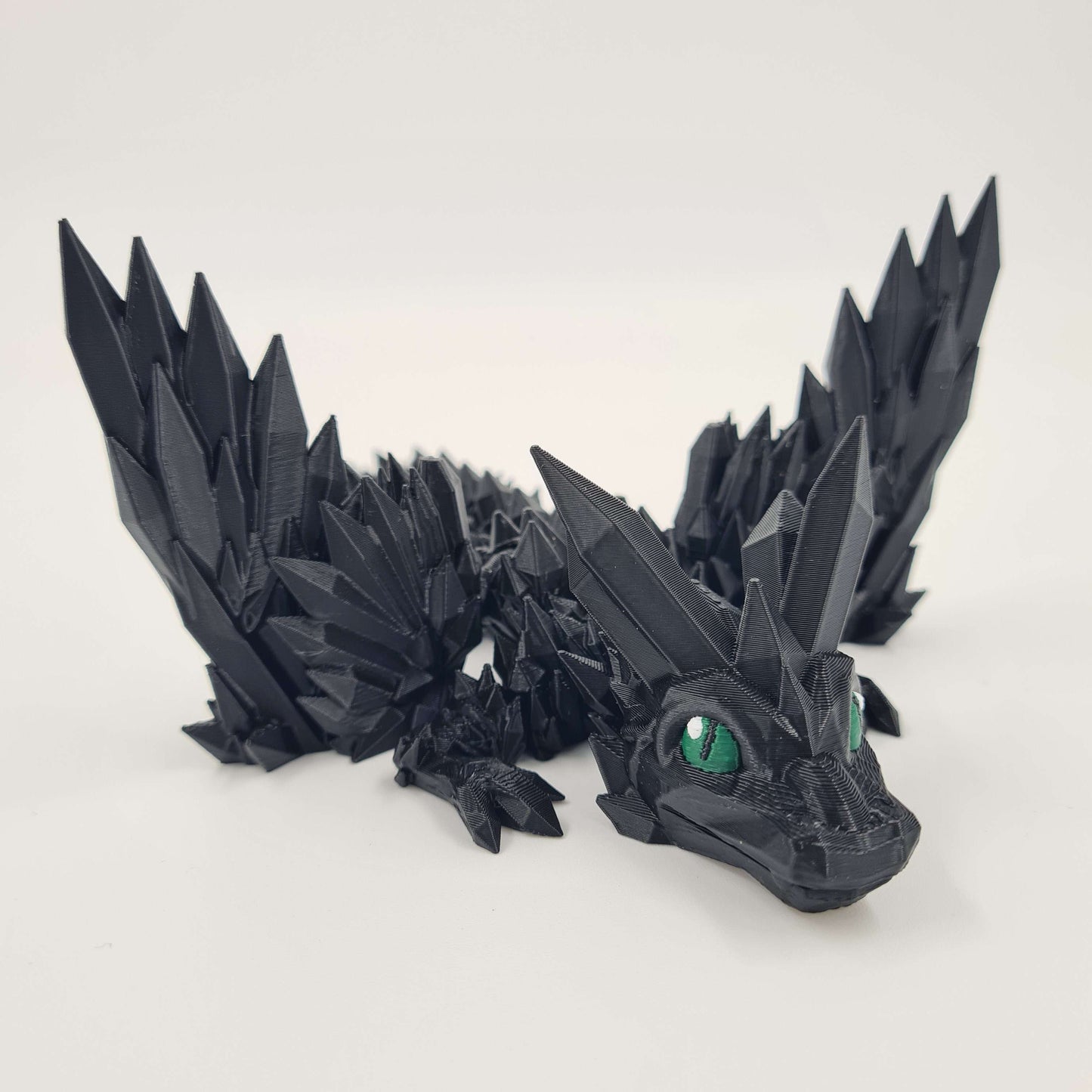 Black Crystal Wing Dragon Articulated Flexi