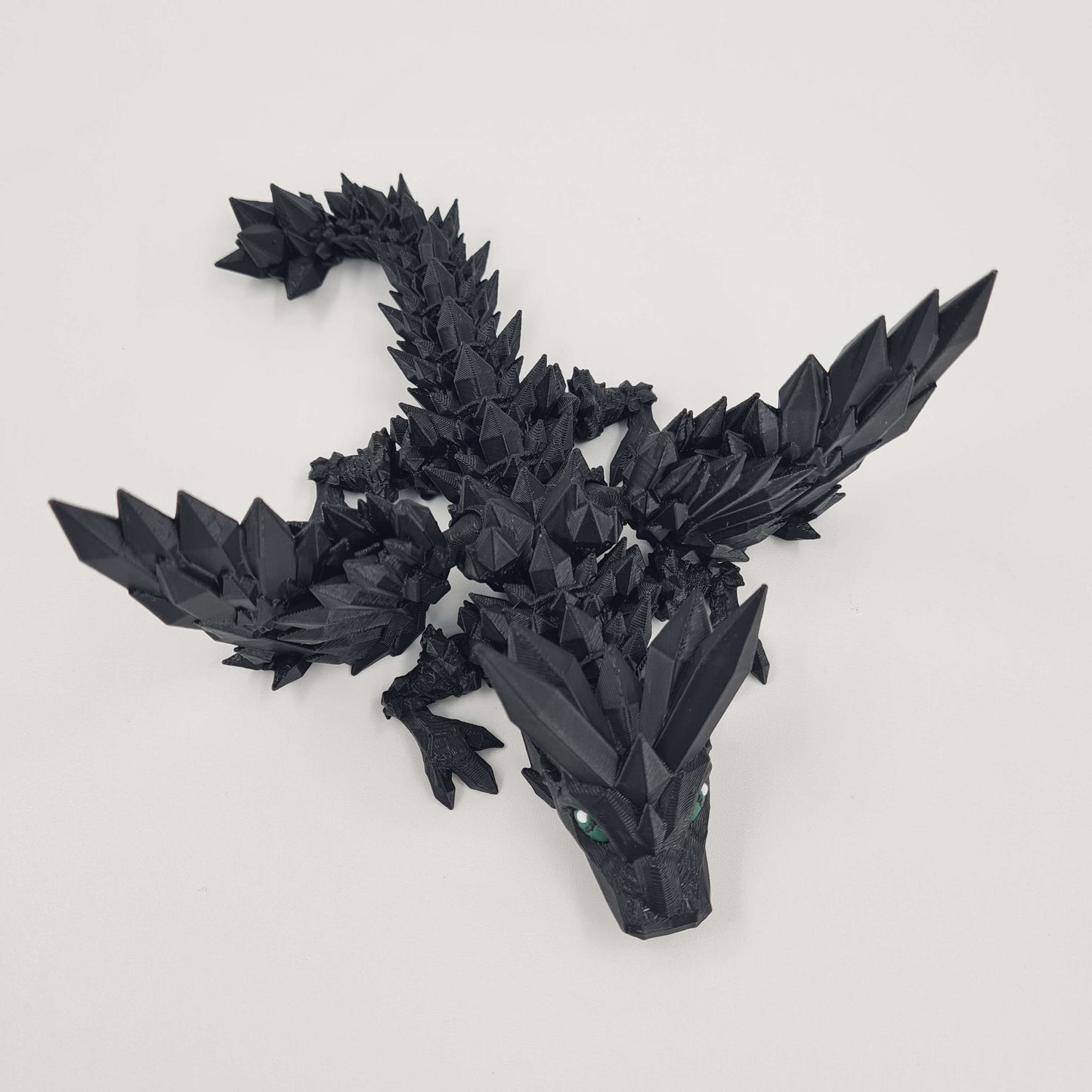 Black Crystal Wing Dragon Articulated Flexi