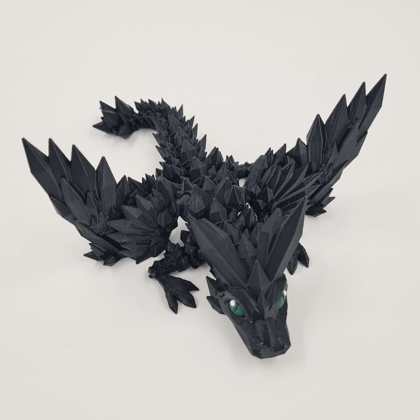 Black Crystal Wing Dragon Articulated Flexi