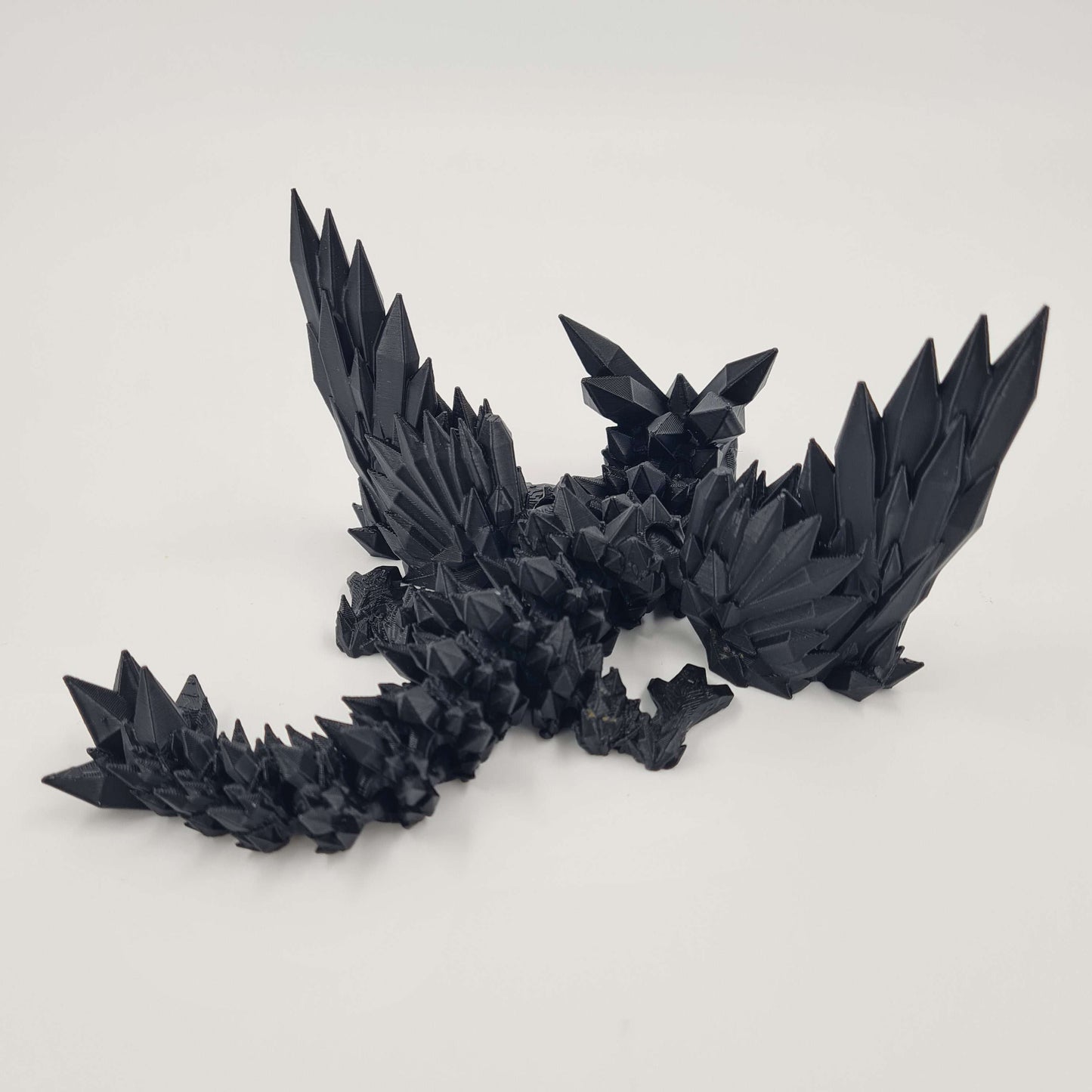 Black Crystal Wing Dragon Articulated Flexi