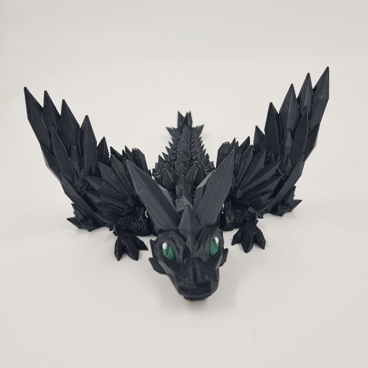 Black Crystal Wing Dragon Articulated Flexi
