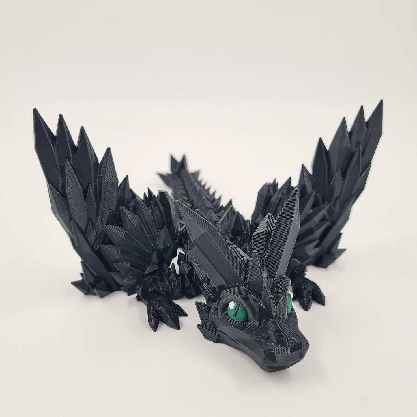 Black Crystal Wing Dragon Articulated Flexi