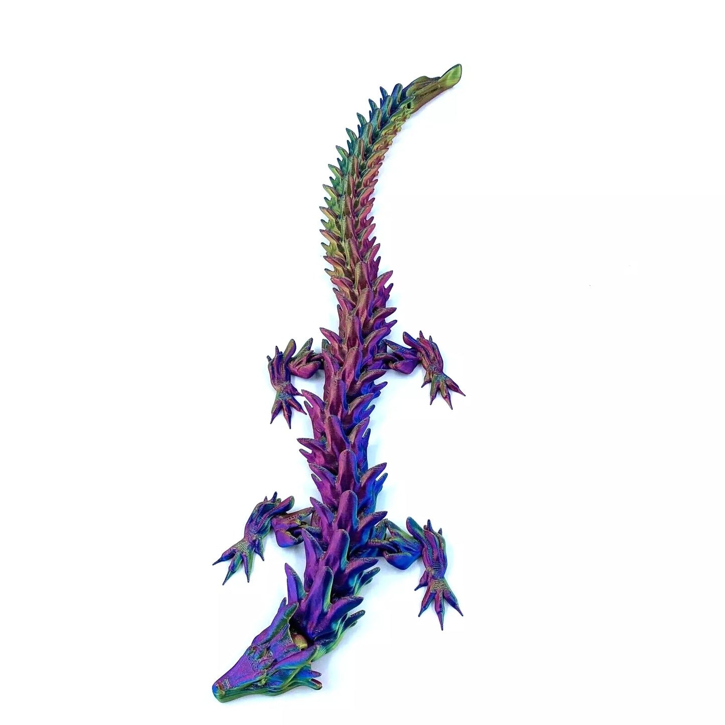 Water Dragon Articulated Flexi Figure - Rainbow Silk