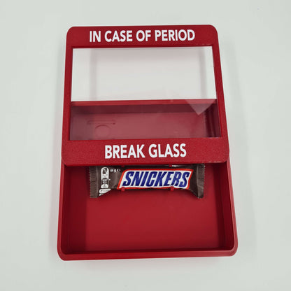 In Case Of Period Emergency, Break Glass Display Case Funny