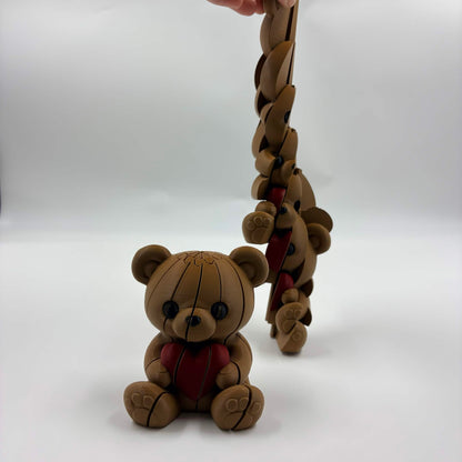 Teddy Bear Love Heart Twist Fidget