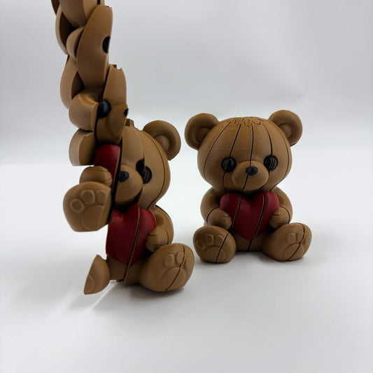 Teddy Bear Love Heart Twist Fidget