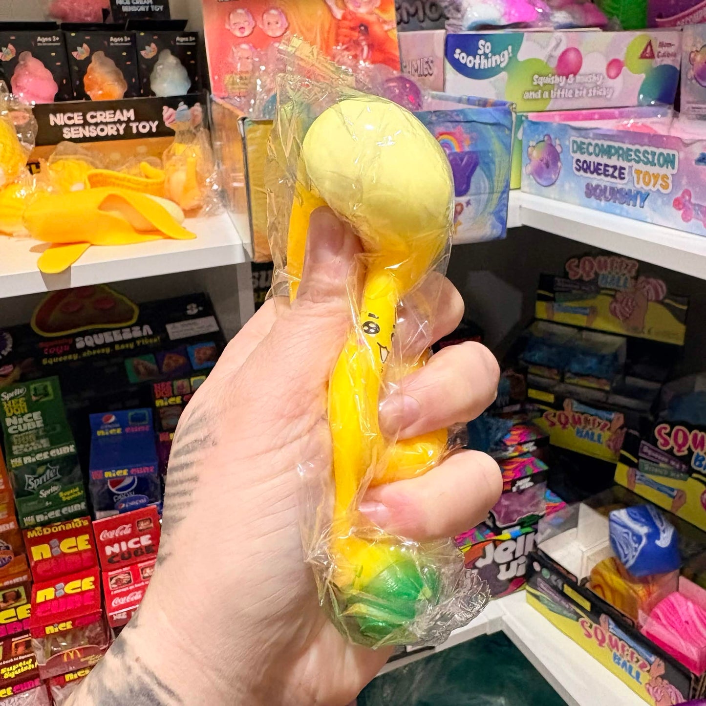 Smiley Banana Squishy - Shaving Cream