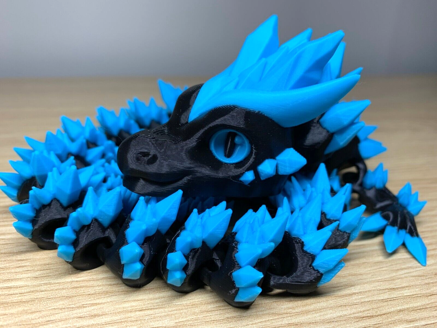 Crystal Dragon Articulated Flexi - Black & Blue