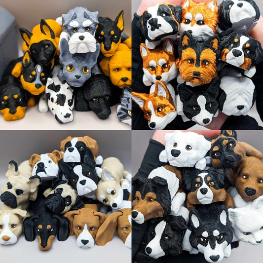 Dog Breeds Flexi Articulated - Keychain or Figure