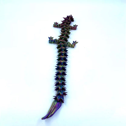 Water Dragon Articulated Flexi Figure - Rainbow Silk