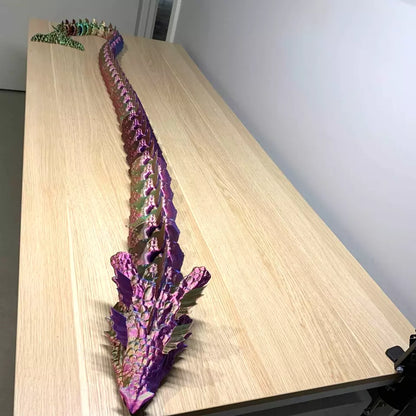 LONG 6ft Dragon Articulated Flexi - Rainbow Silk